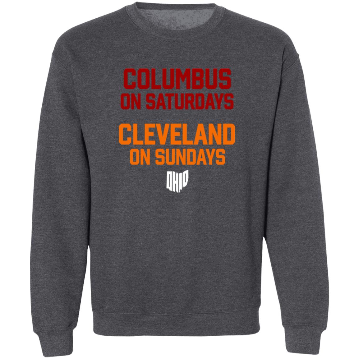 Columbus On Saturdays Cleveland On Sundays Shirt Ohio Clothing Merch - Teechipus