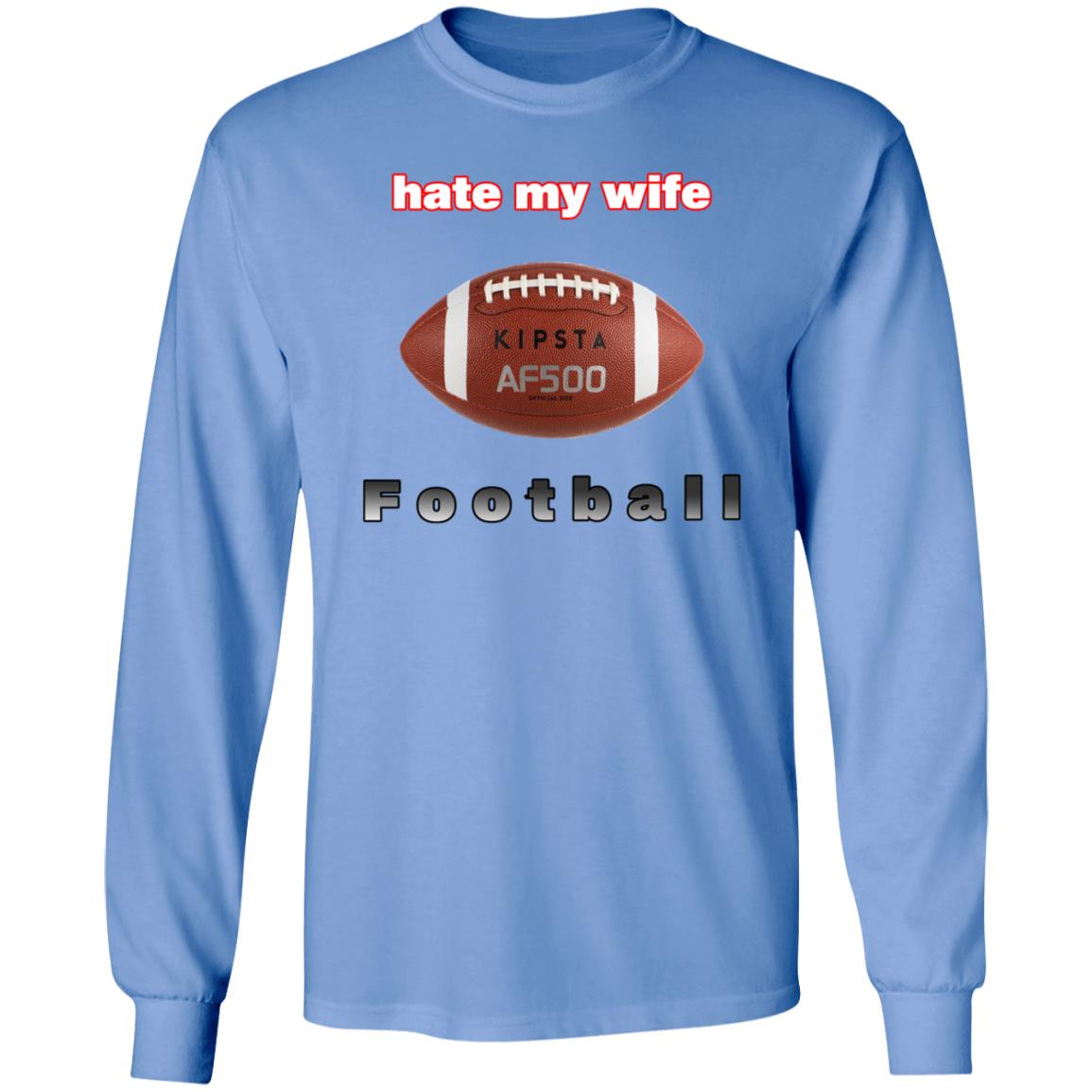 Haunted Starbucks Merch Hate My Wife Football Shirt - Teechipus