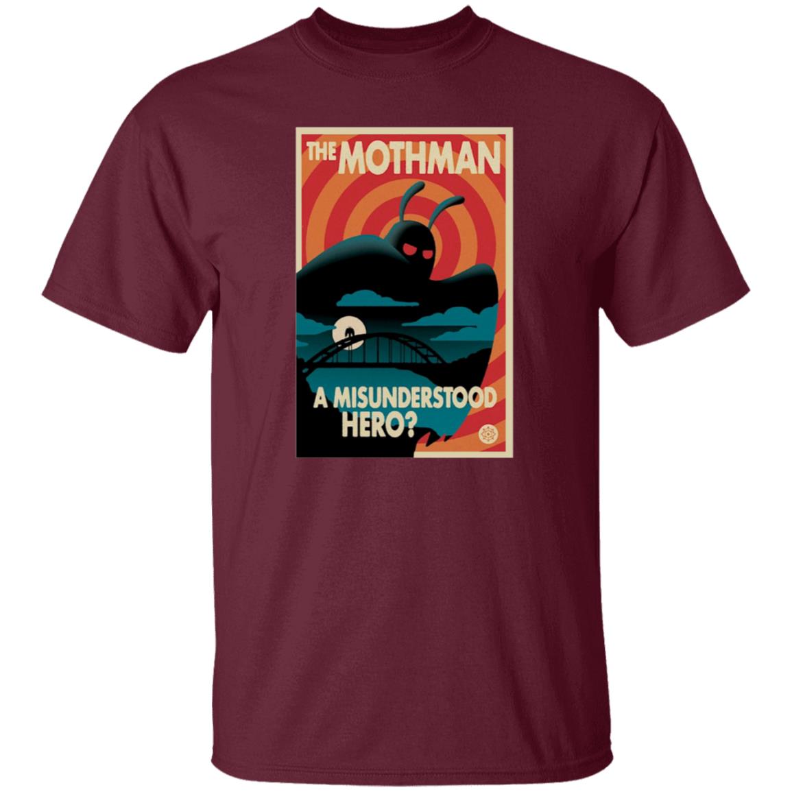 The Mothman A Misunderstood Hero Shirt Rooster Teeth Merch Red Web Mothman Propaganda Premium Heavyweight Shirt - Teechipus