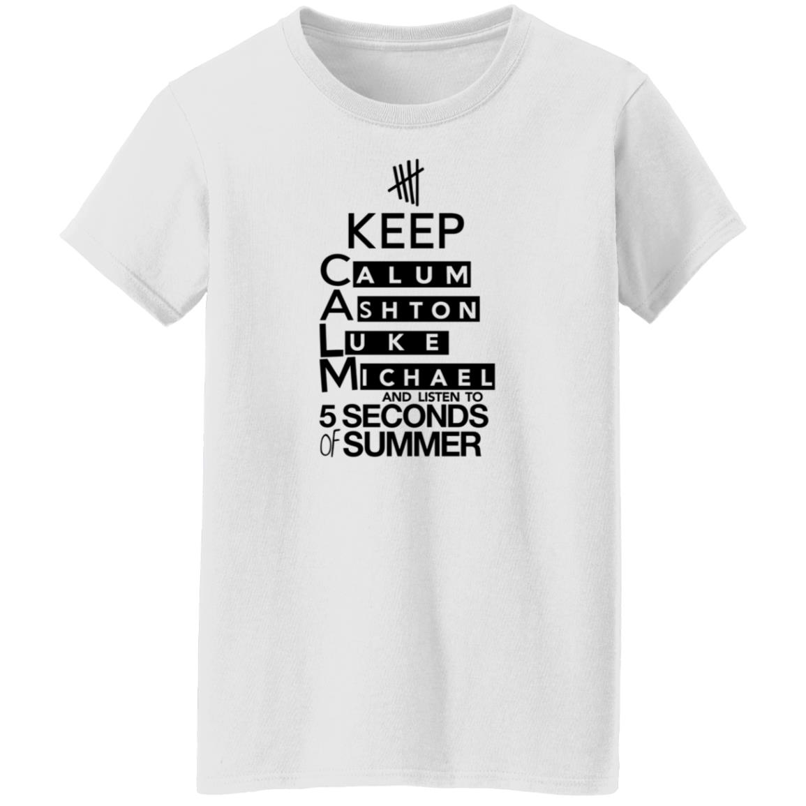Keep Calum Ashton Luke Michael And Listen To 5 Seconds Of Summer Shirt 5 Sos Merch - Teechipus