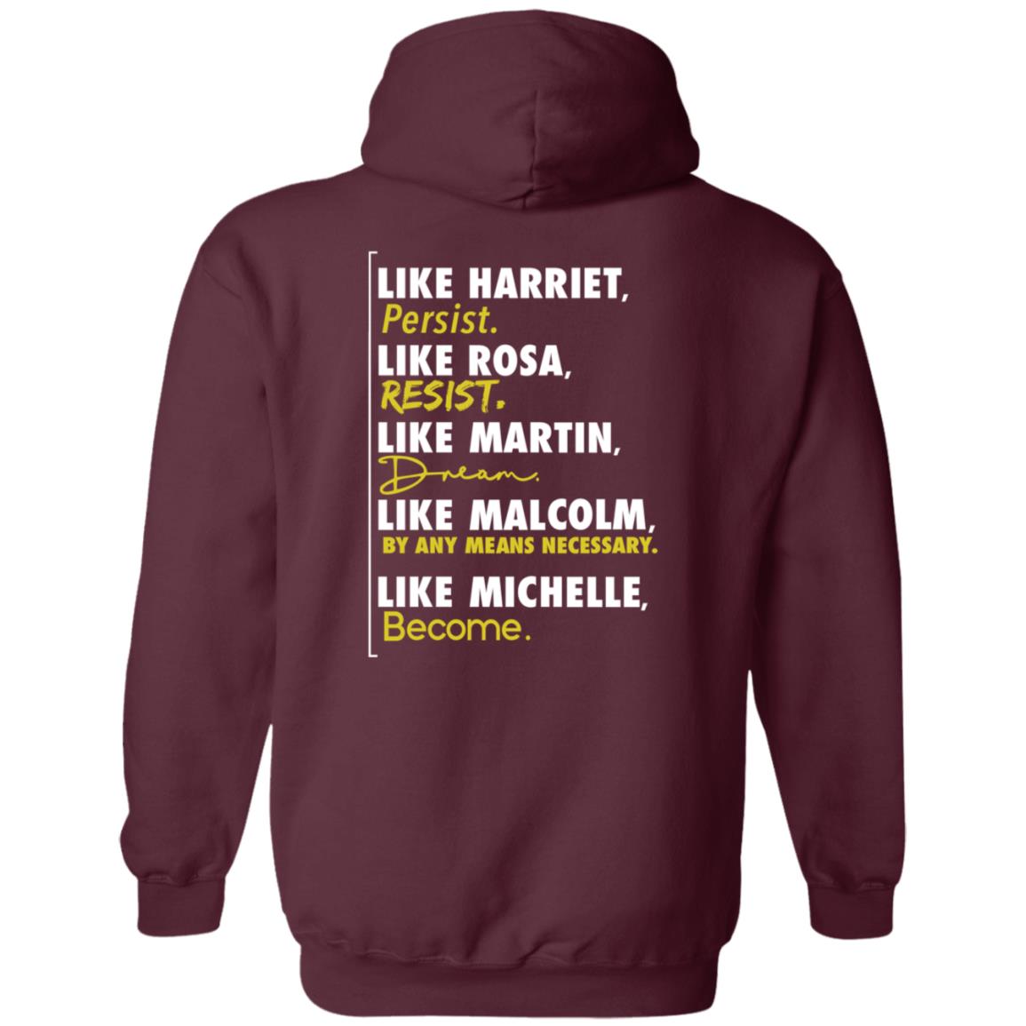 Qasim Rashid Legends Hoodie Equal Entrance Merch Legends Like Harriet Like Rose Like Martin Like Malcolm Like Michelle Hoodie - Teechipus