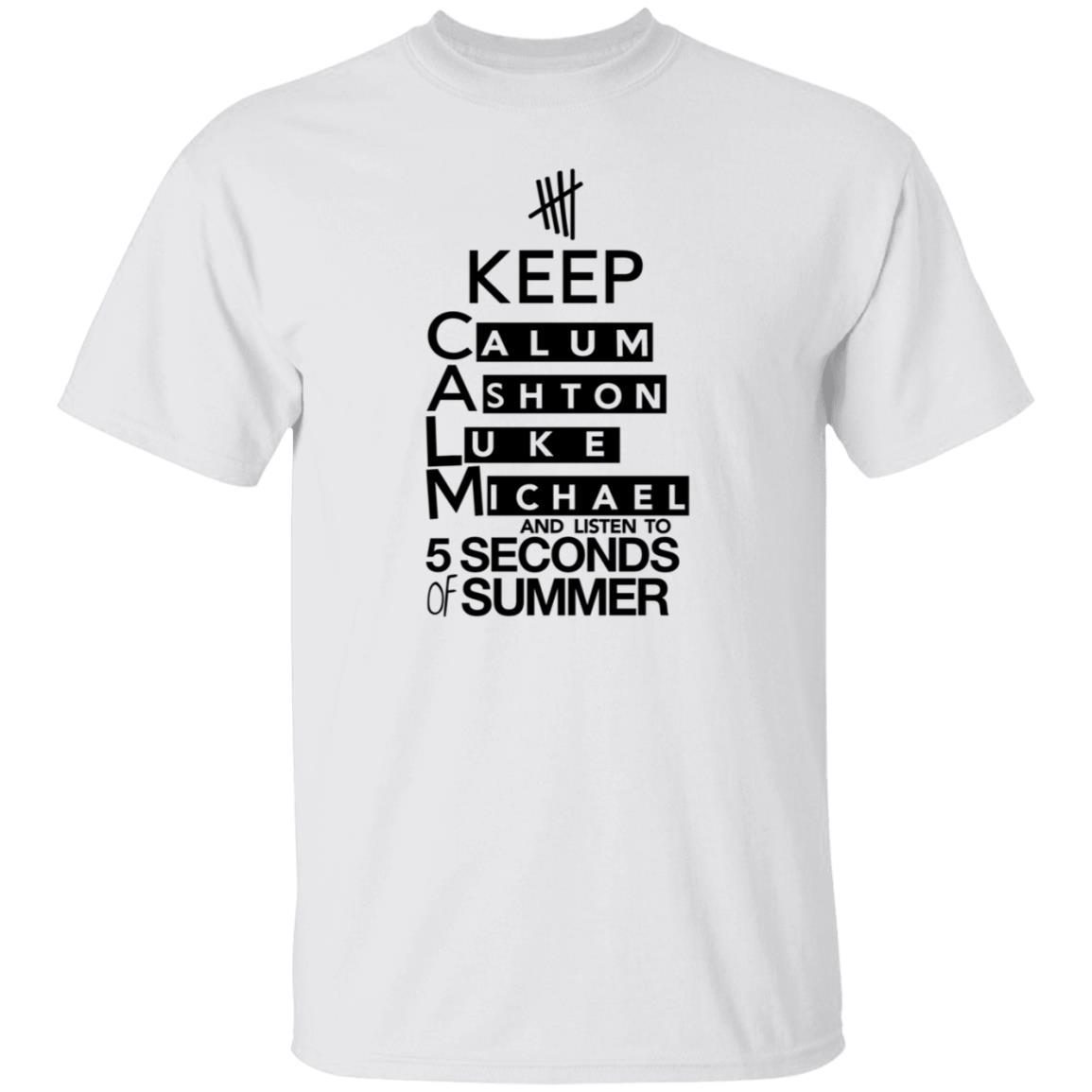 Keep Calum Ashton Luke Michael And Listen To 5 Seconds Of Summer Shirt 5 Sos Merch - Teechipus