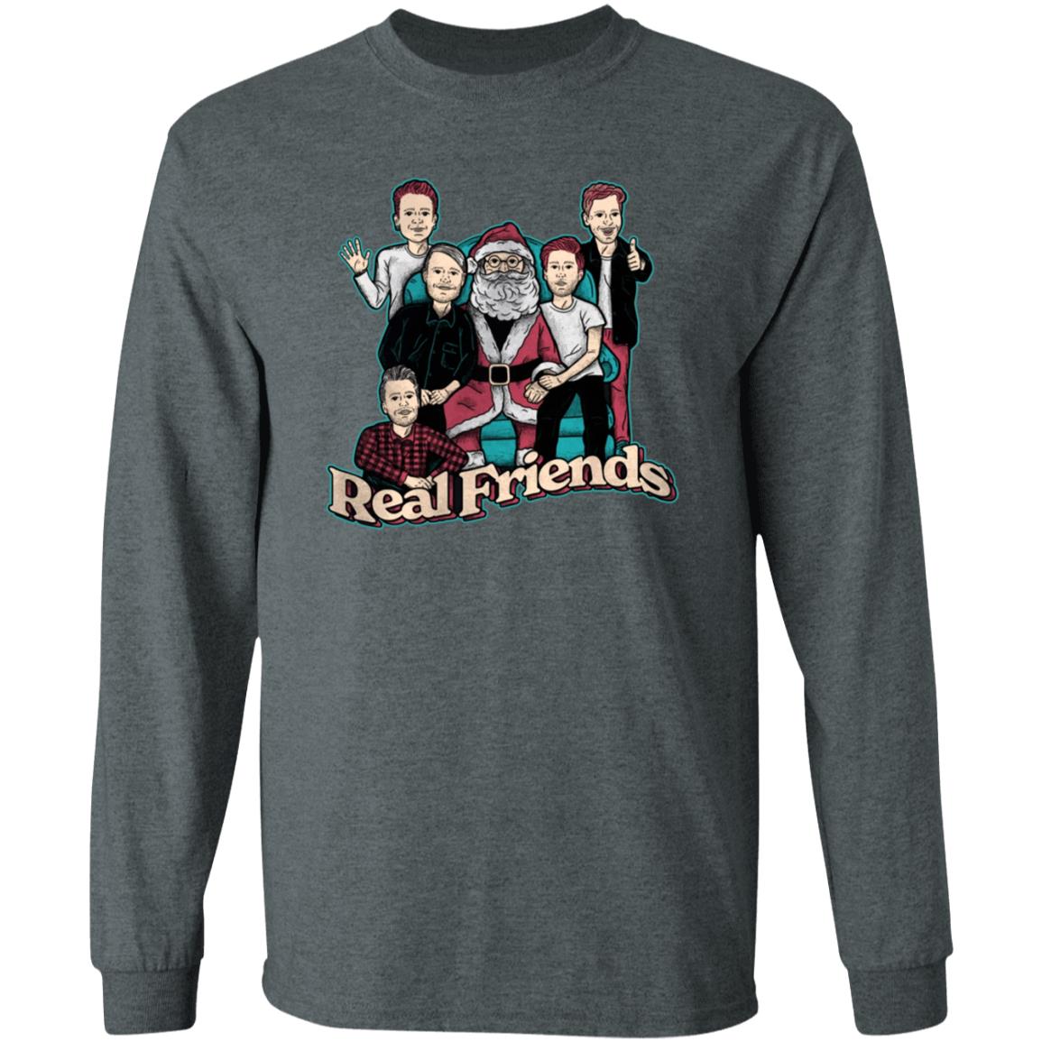 Sitting Santa Real Friends Sweatshirt Real Friends Merch - Teechipus