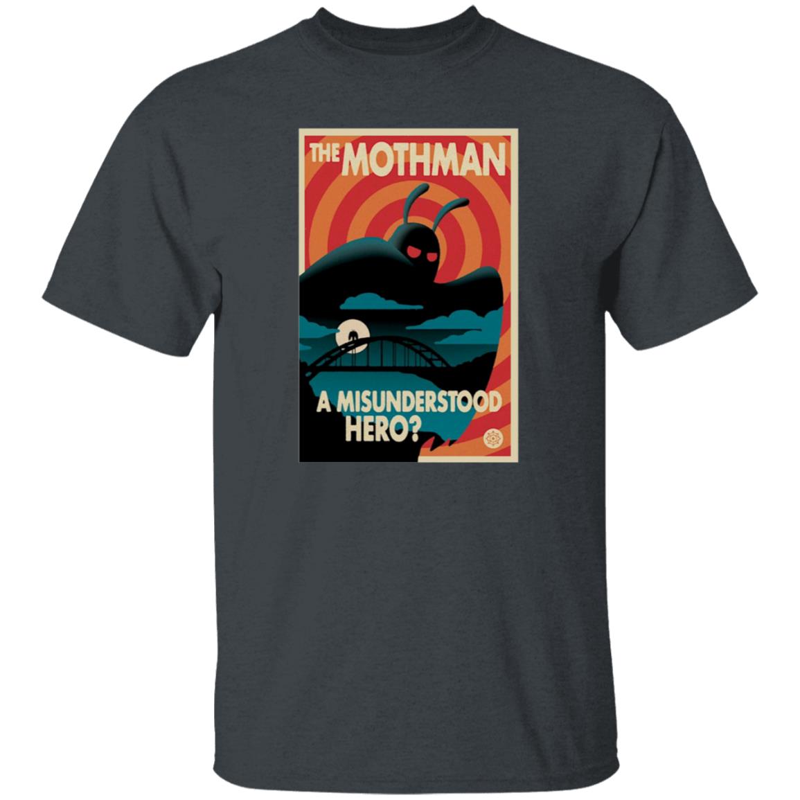 The Mothman A Misunderstood Hero Shirt Rooster Teeth Merch Red Web Mothman Propaganda Premium Heavyweight Shirt - Teechipus
