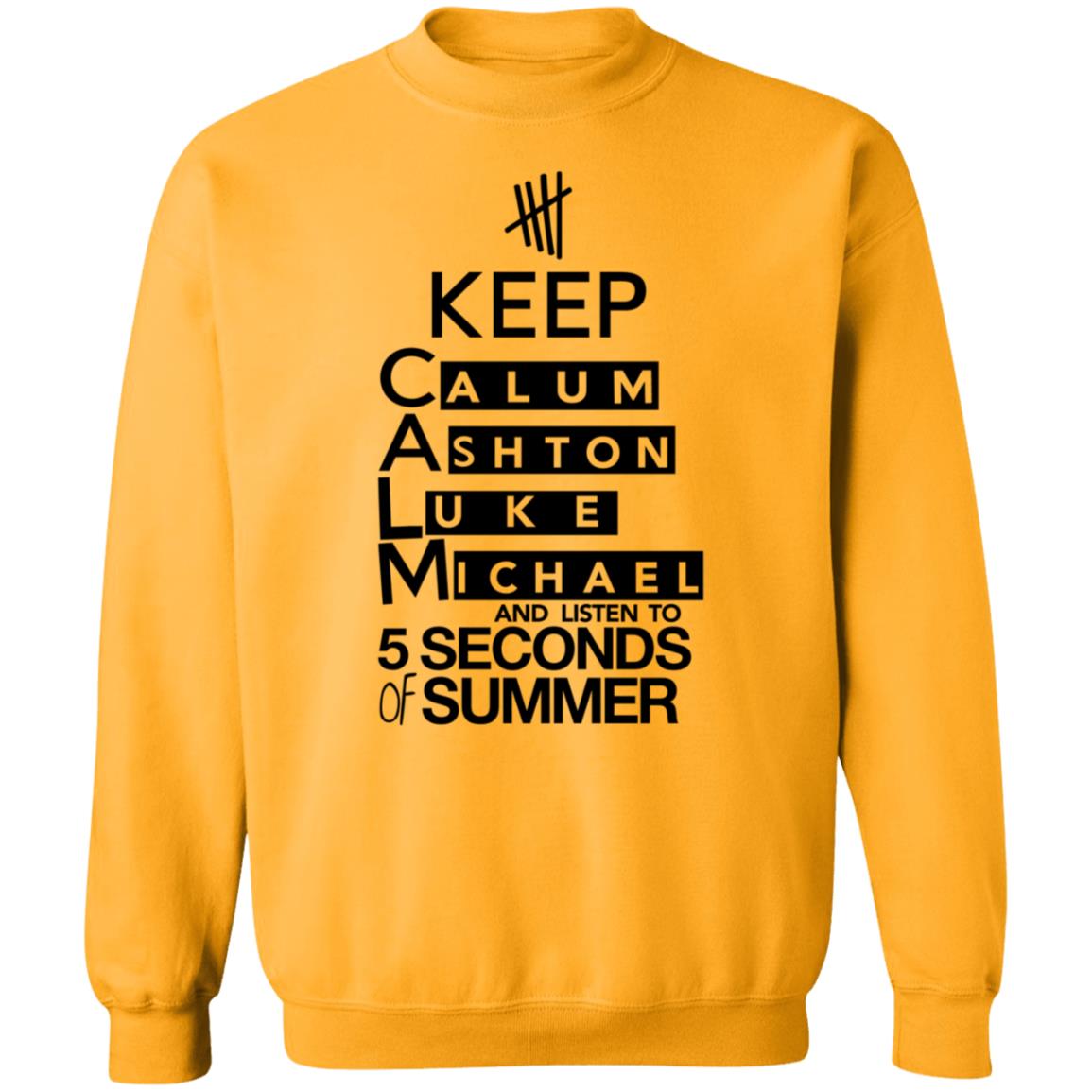 Keep Calum Ashton Luke Michael And Listen To 5 Seconds Of Summer Shirt 5 Sos Merch - Teechipus
