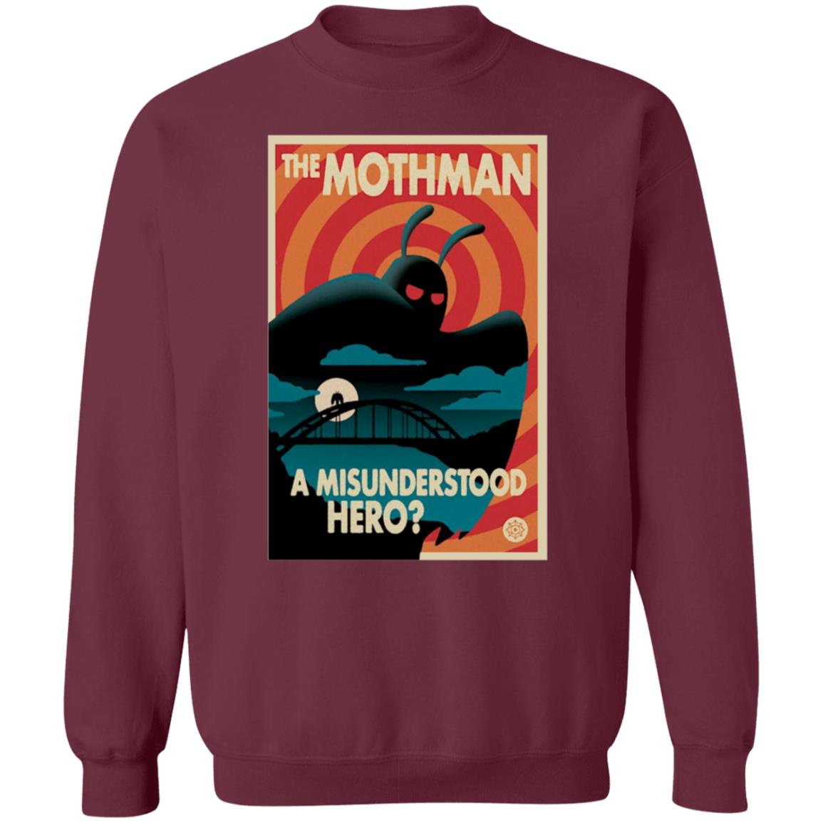 The Mothman A Misunderstood Hero Shirt Rooster Teeth Merch Red Web Mothman Propaganda Premium Heavyweight Shirt - Teechipus