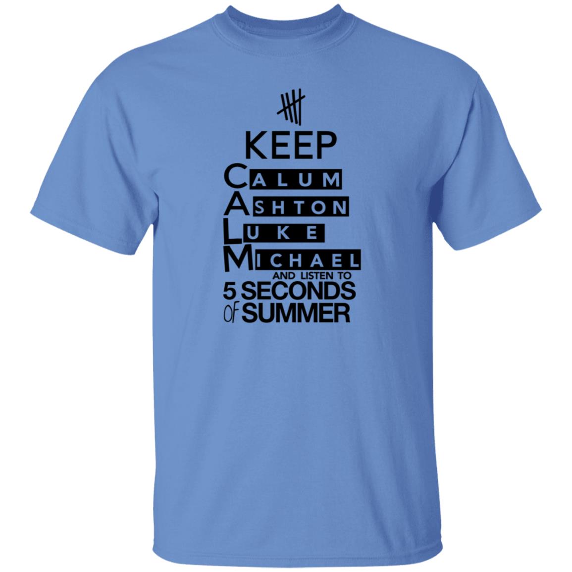 Keep Calum Ashton Luke Michael And Listen To 5 Seconds Of Summer Shirt 5 Sos Merch - Teechipus