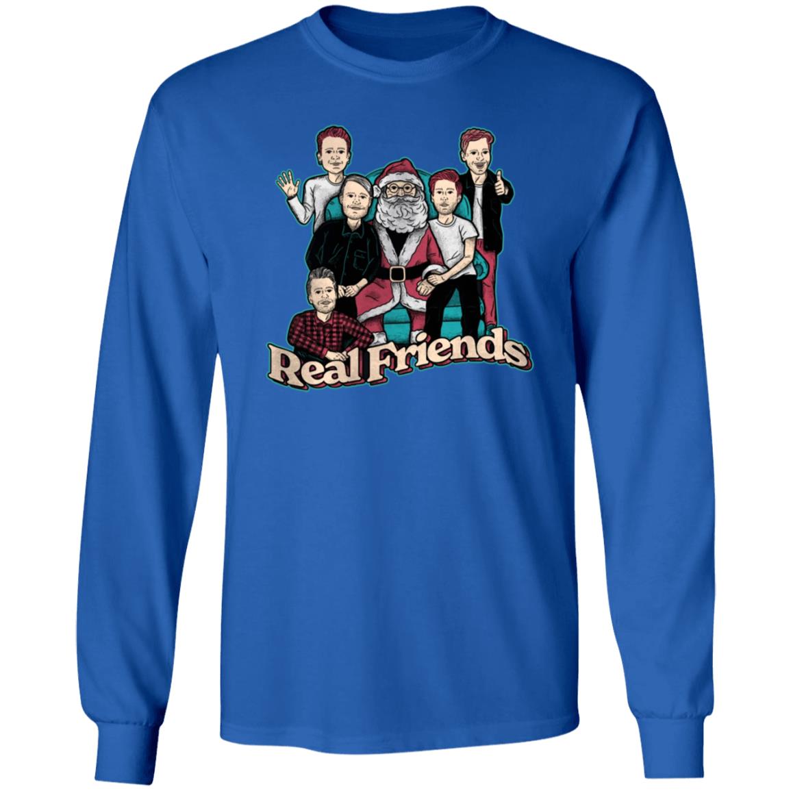 Sitting Santa Real Friends Sweatshirt Real Friends Merch - Teechipus