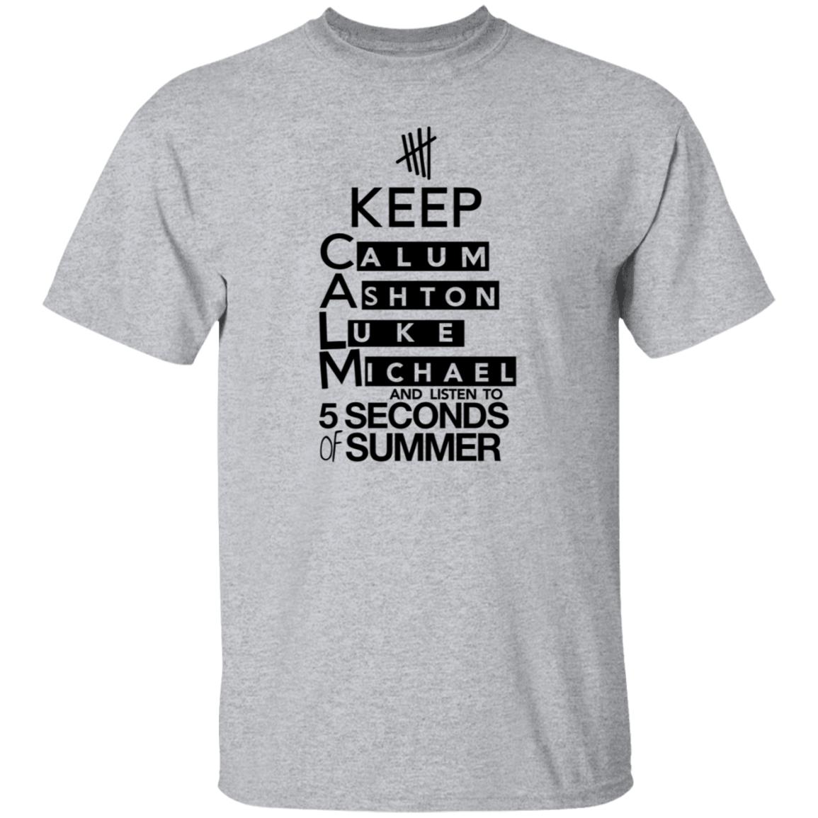 Keep Calum Ashton Luke Michael And Listen To 5 Seconds Of Summer Shirt 5 Sos Merch - Teechipus