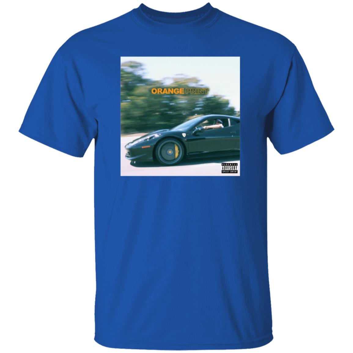 Larry June Merch Orange Print Album Shirt - Teechipus