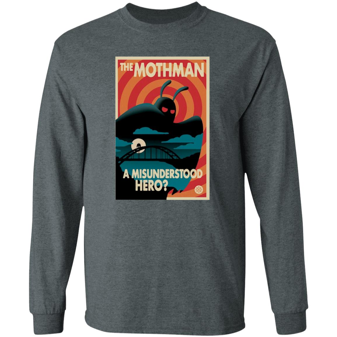 The Mothman A Misunderstood Hero Shirt Rooster Teeth Merch Red Web Mothman Propaganda Premium Heavyweight Shirt - Teechipus