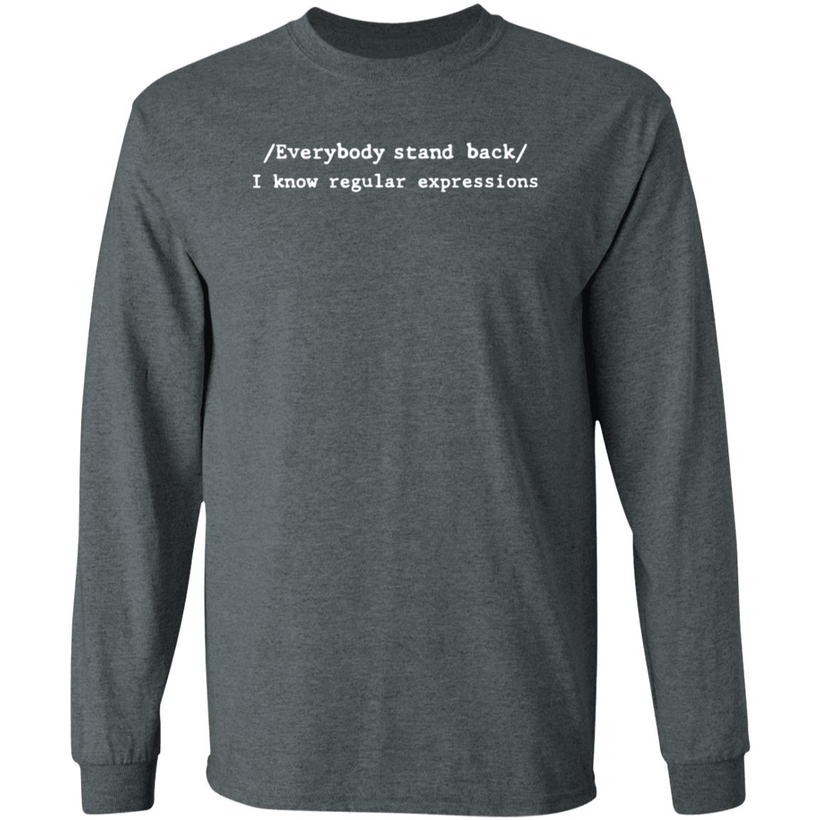 Everybody Stand Back I Know Regular Expressions Shirt - Teechipus