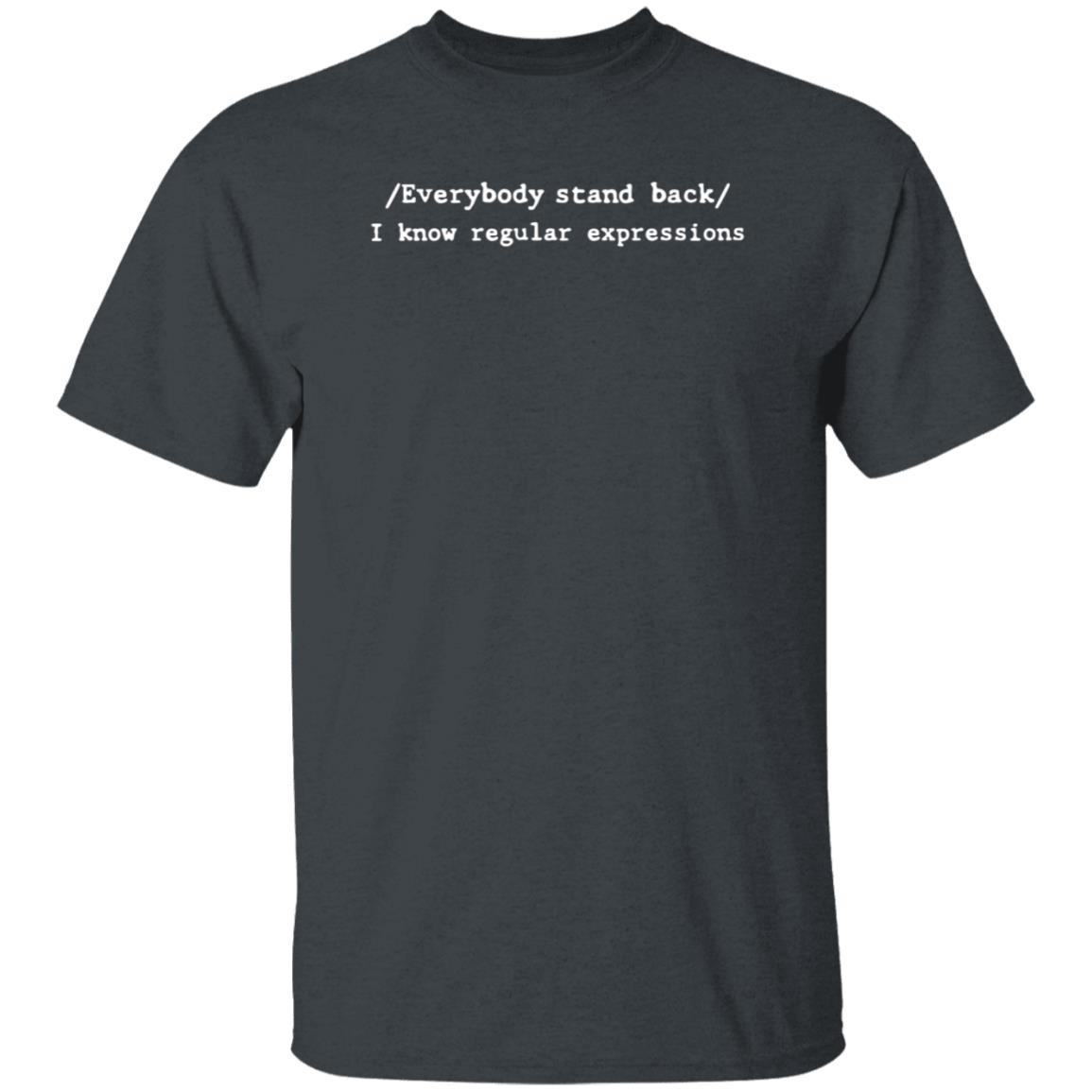 Everybody Stand Back I Know Regular Expressions Shirt - Teechipus