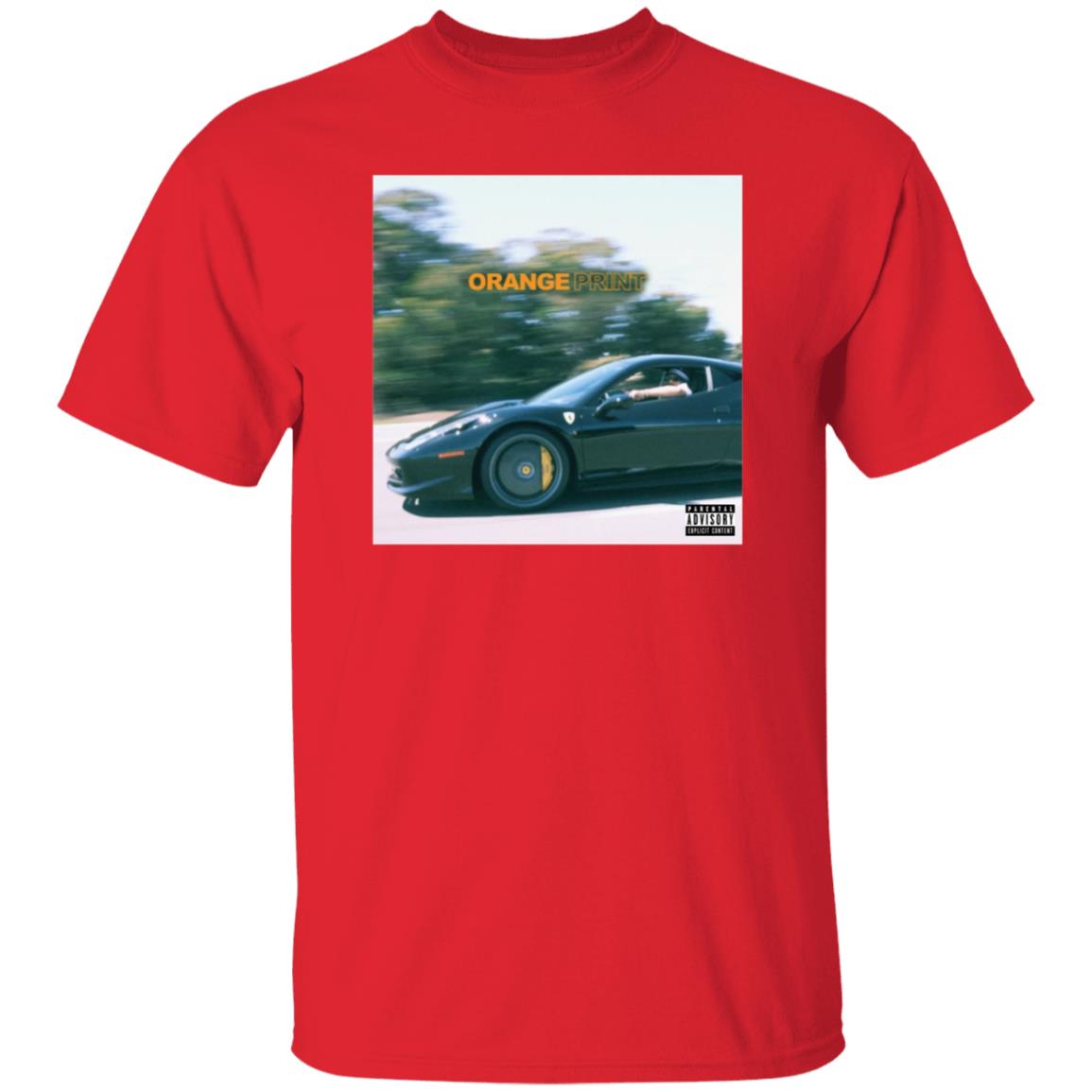 Larry June Merch Orange Print Album Shirt - Teechipus