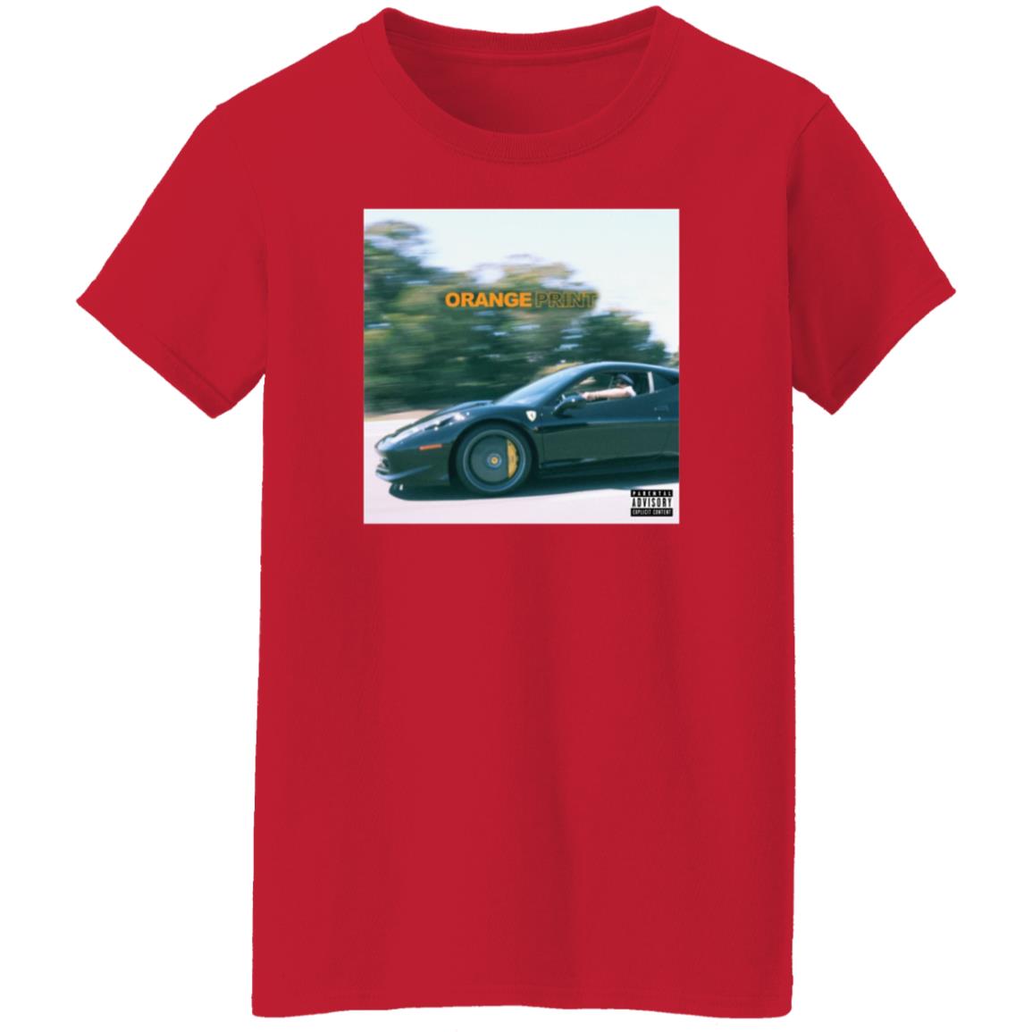 Larry June Merch Orange Print Album Shirt - Teechipus