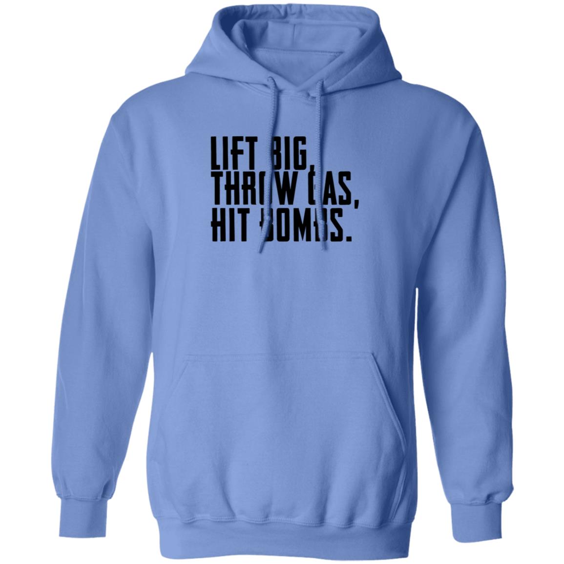 Lift Big Throw Gas Hit Bombs White Hoodie King Of Juco Merch - Teechipus