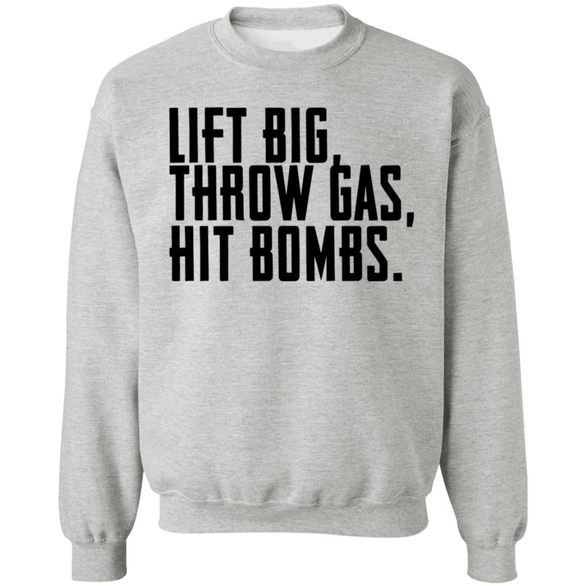 Lift Big Throw Gas Hit Bombs White Hoodie King Of Juco Merch - Teechipus