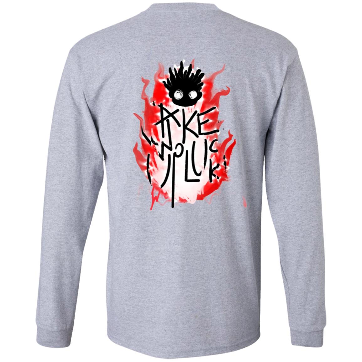 Lucki Merch Wake Up Lucki Fire Ls Sweatshirt - Teechipus