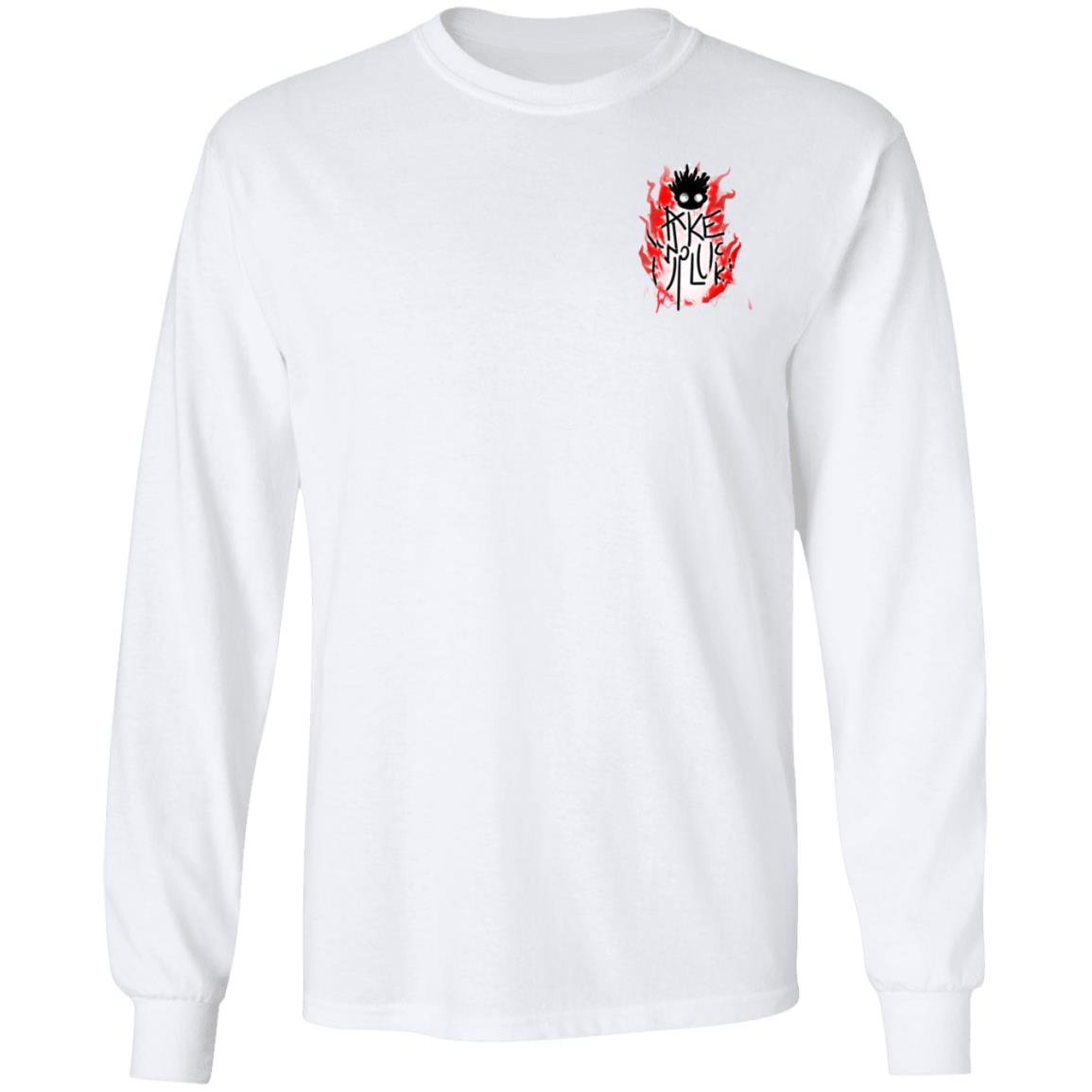 Lucki Merch Wake Up Lucki Fire Ls Sweatshirt - Teechipus