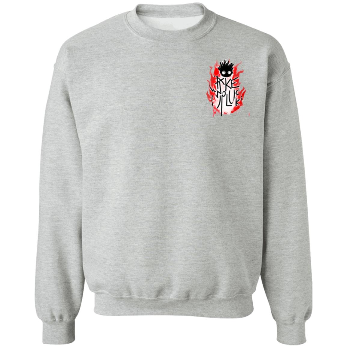 Lucki Merch Wake Up Lucki Fire Ls Sweatshirt - Teechipus