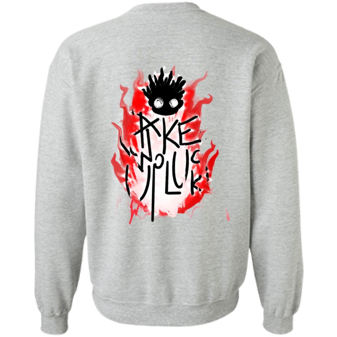 Lucki Merch Wake Up Lucki Fire Ls Sweatshirt - Teechipus