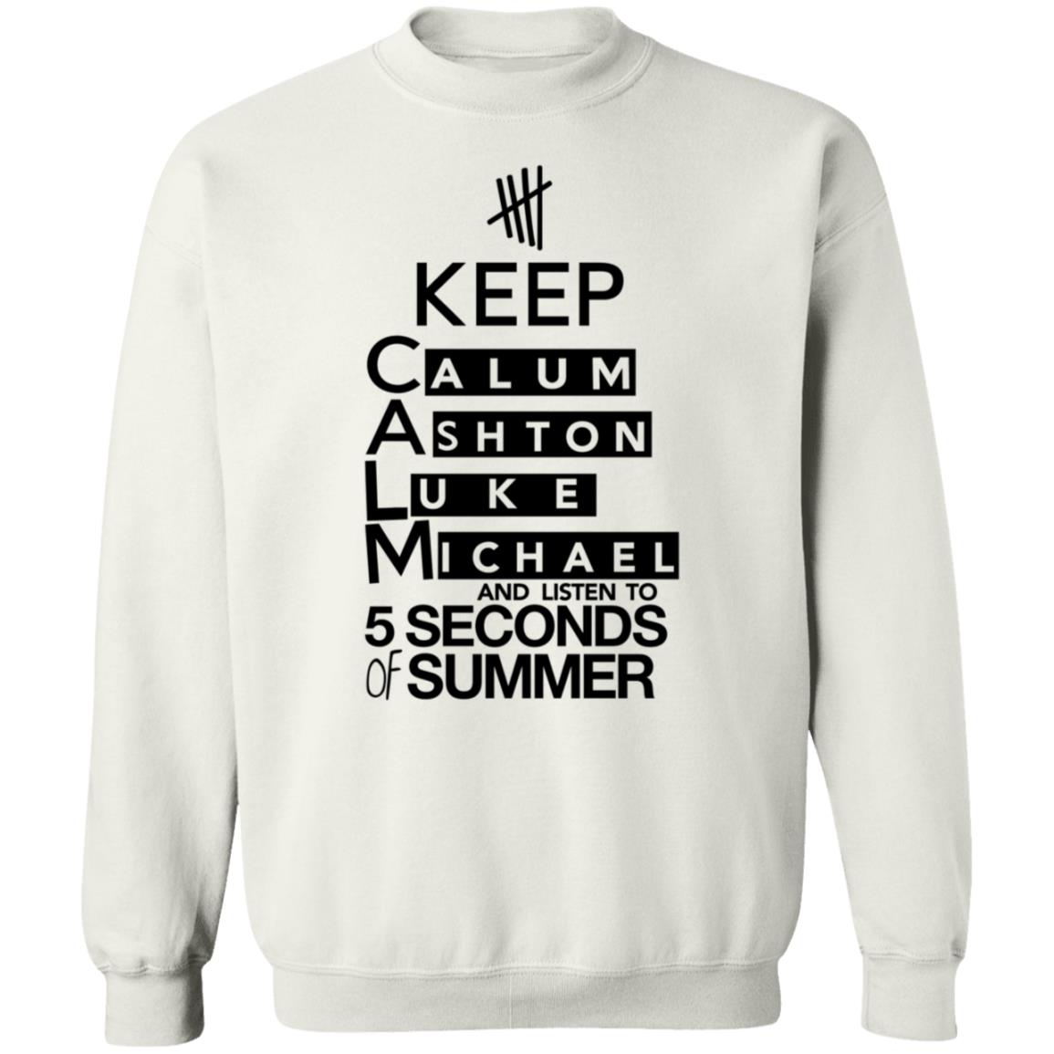 Keep Calum Ashton Luke Michael And Listen To 5 Seconds Of Summer Shirt 5 Sos Merch - Teechipus