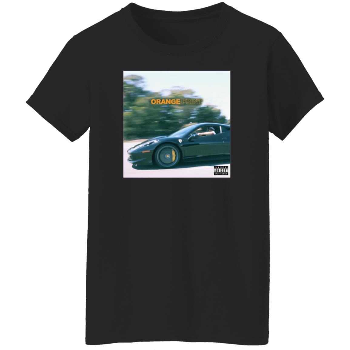 Larry June Merch Orange Print Album Shirt - Teechipus