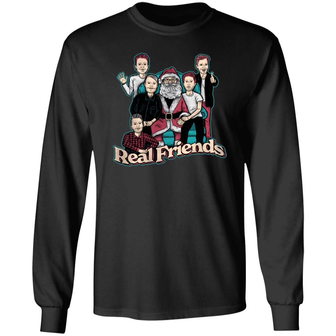 Sitting Santa Real Friends Sweatshirt Real Friends Merch - Teechipus