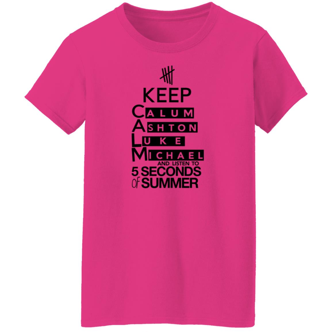Keep Calum Ashton Luke Michael And Listen To 5 Seconds Of Summer Shirt 5 Sos Merch - Teechipus