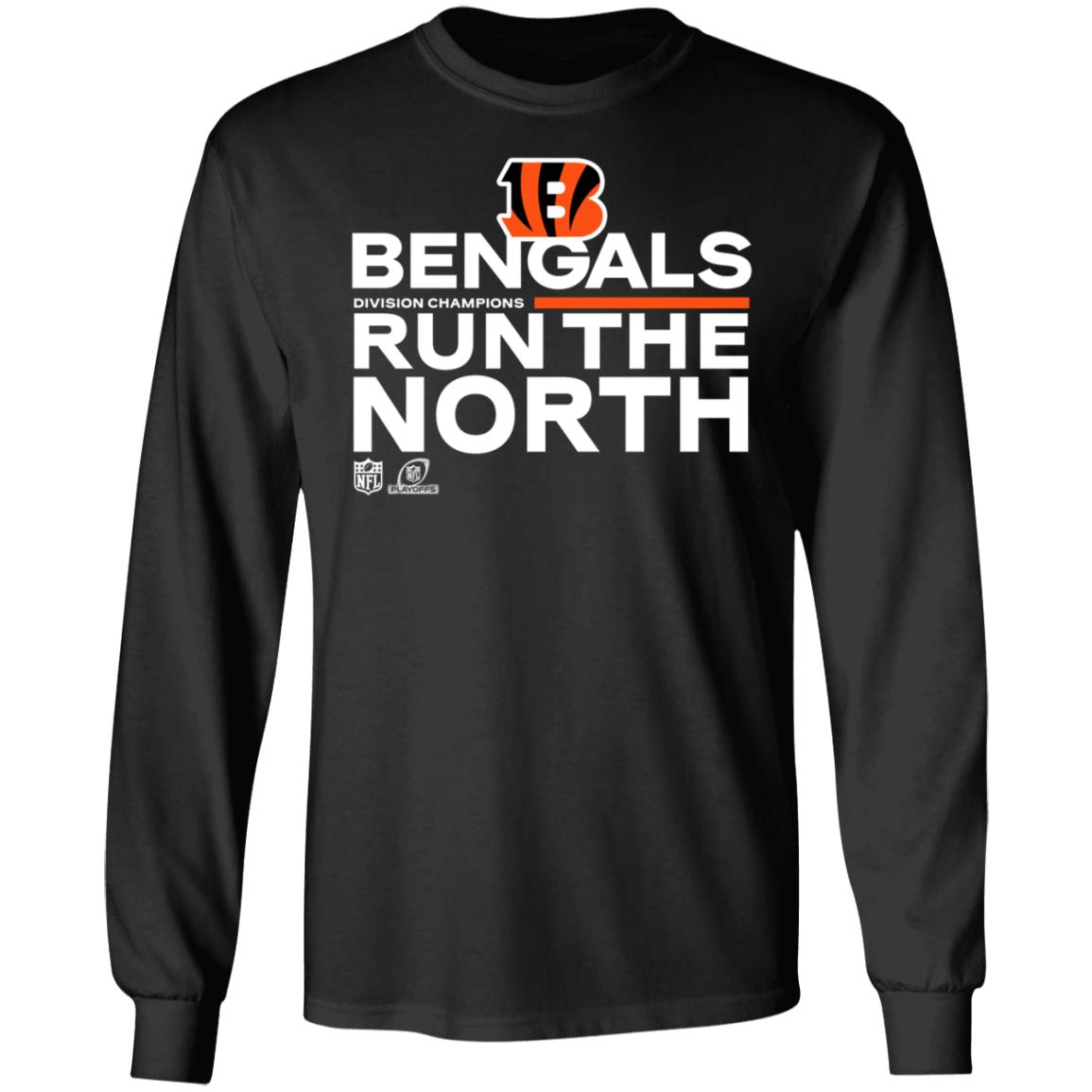 Cincinnati Bengals Run The North Shirt 2021 AFC North Division Champions Trophy Collection T-Shirt Hoodie Sweatshirt Cincinnati Bengals Run The North Shirt 2021 AFC North Division Champions Trophy Collection T-Shirt Hoodie Sweatshirt
