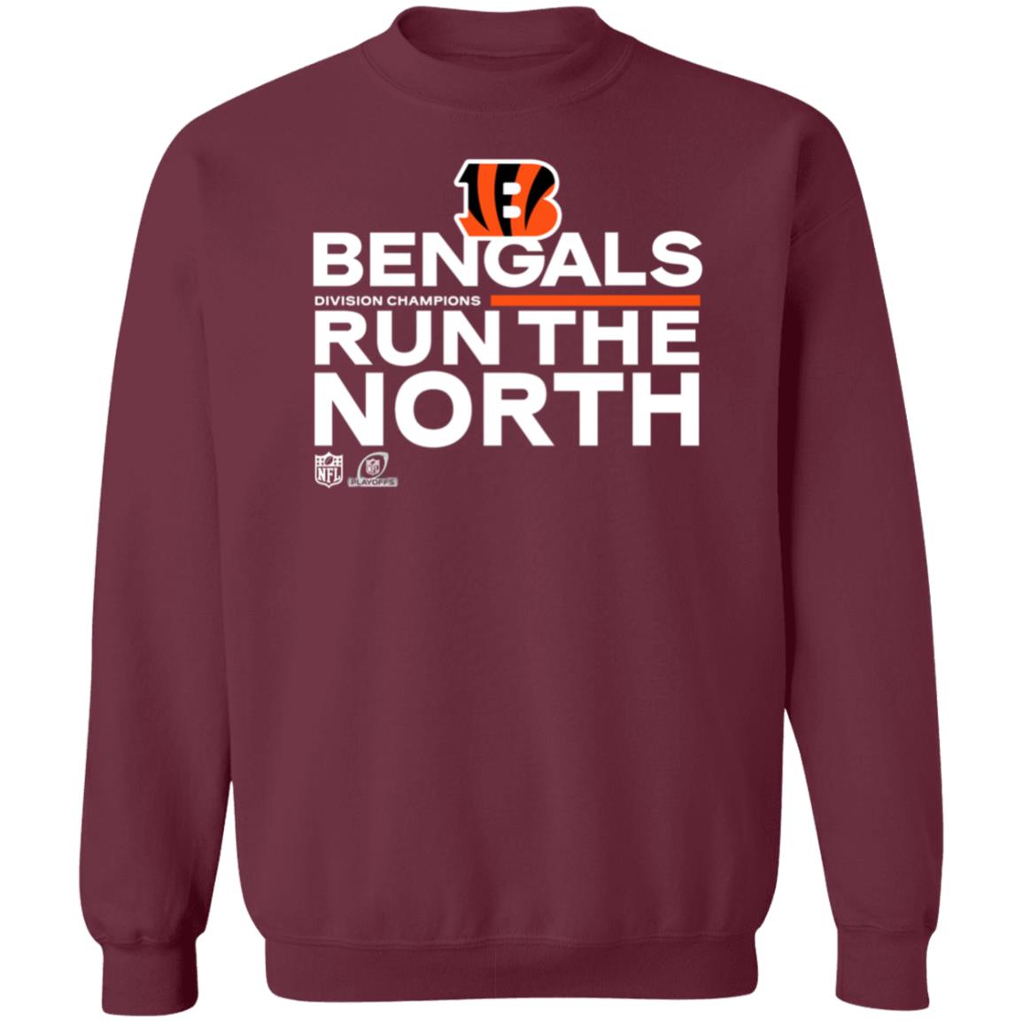 Cincinnati Bengals Run The North Shirt 2021 AFC North Division Champions Trophy Collection T-Shirt Hoodie Sweatshirt Cincinnati Bengals Run The North Shirt 2021 AFC North Division Champions Trophy Collection T-Shirt Hoodie Sweatshirt