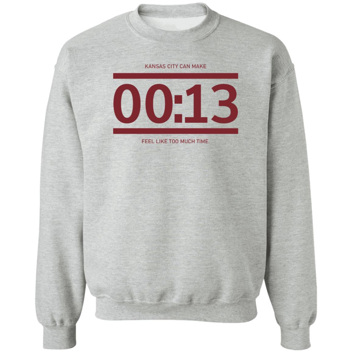 13 Seconds Chiefs Shirt Raygun Site Store Kc Can Make 00:13 Feel Like Too Much Time Shirt