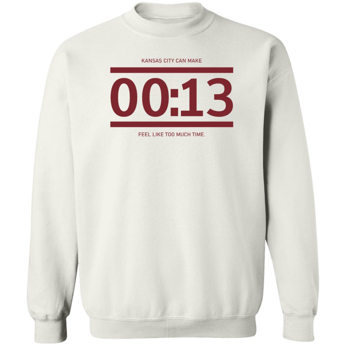 13 Seconds Chiefs Shirt Raygun Site Store Kc Can Make 00:13 Feel Like Too Much Time Shirt