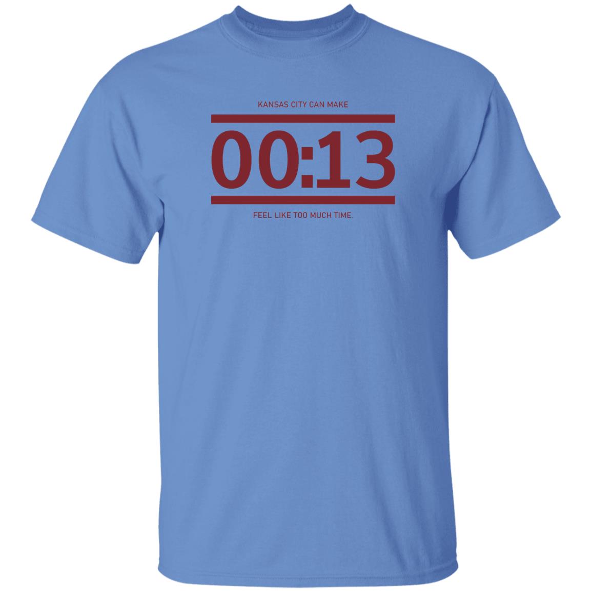 13 Seconds Chiefs Shirt Raygun Site Store Kc Can Make 00:13 Feel Like Too Much Time Shirt