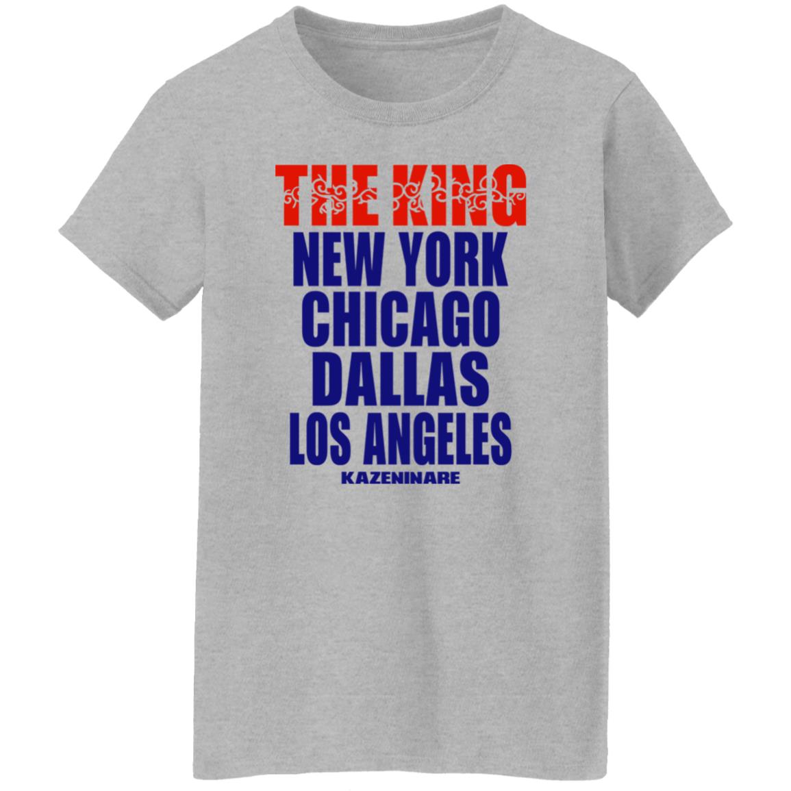 The King New York Chicago Dallas Los Angeles Shirt Minoru Suzuki The World Usa Tee Njpw1972 Merch LIV Morgan The King New York Chicago Dallas Los Angeles Shirt Minoru Suzuki The World Usa Tee Njpw1972 Merch LIV Morgan